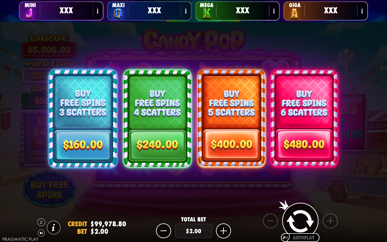 Candy POP - Oranje Jackpot bonus buy