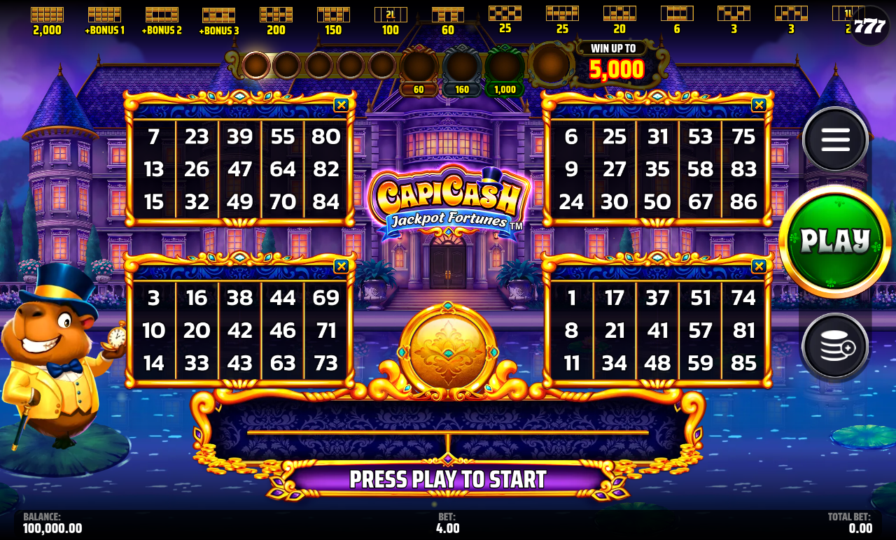 Capi Cash Jackpot Fortunes base game