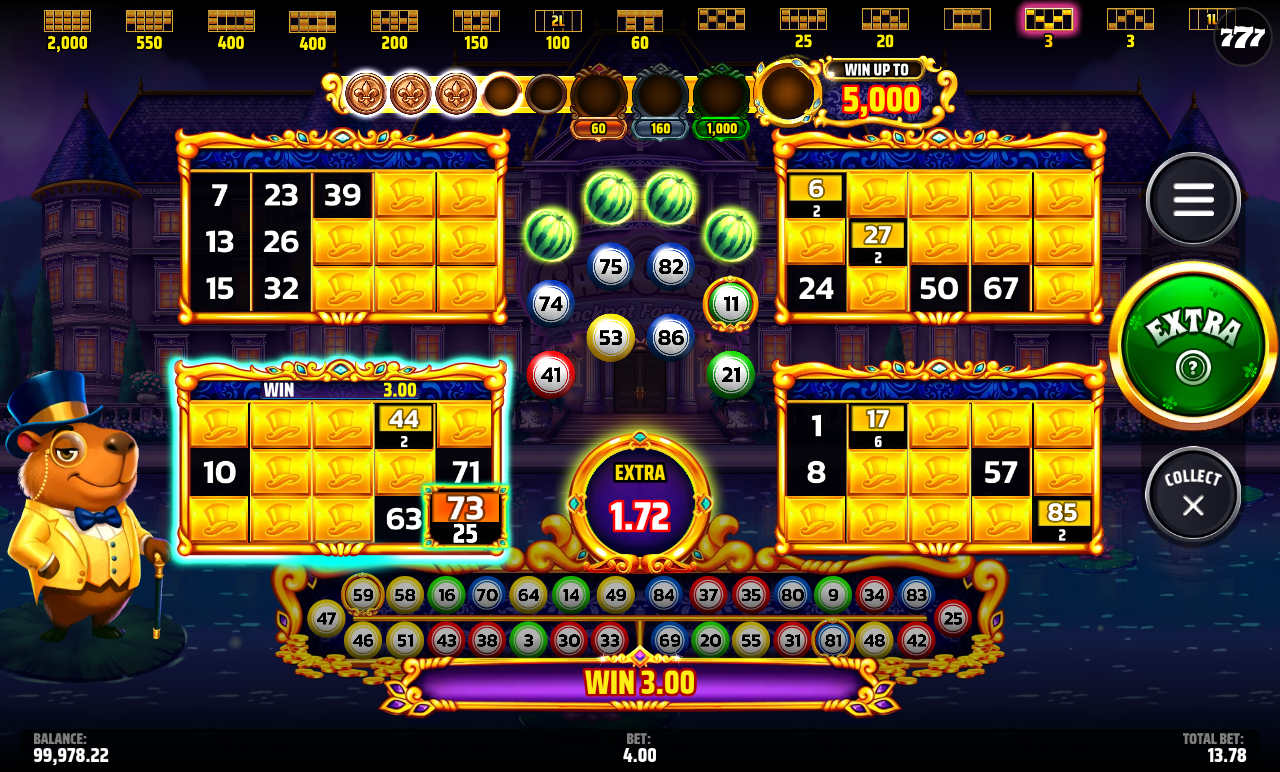 Capi Cash Jackpot Fortunes gameplay