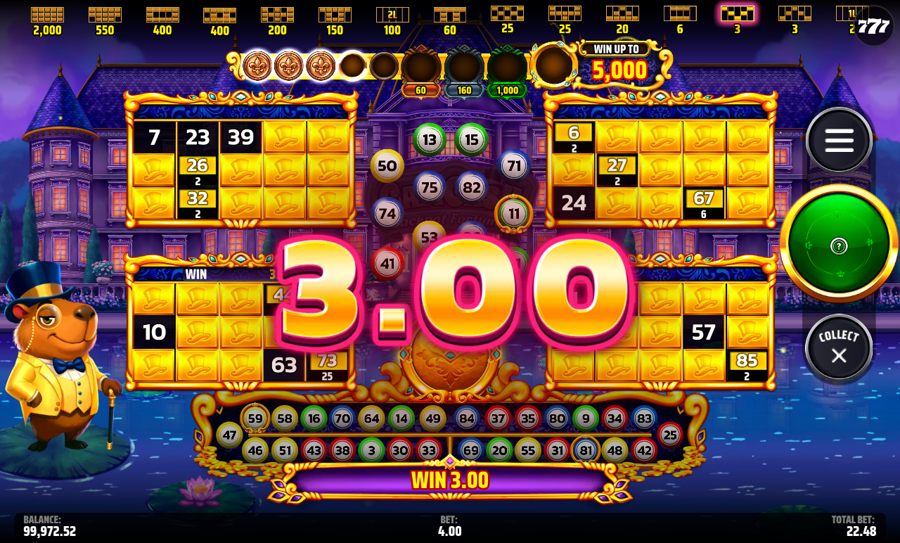 Capi Cash Jackpot Fortunes gameplay