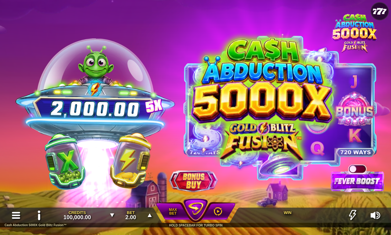 Cash Abduction 5000X Gold Blitz Fusion base game