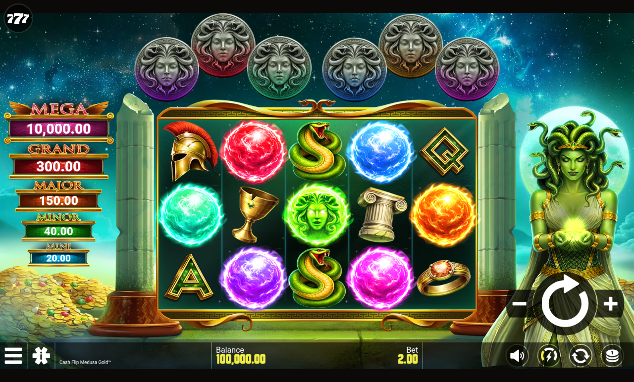 Cash Flip Medusa Gold base game