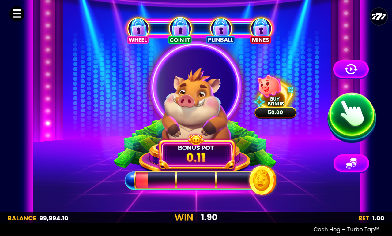 Cash Hog - Turbo Tap gameplay