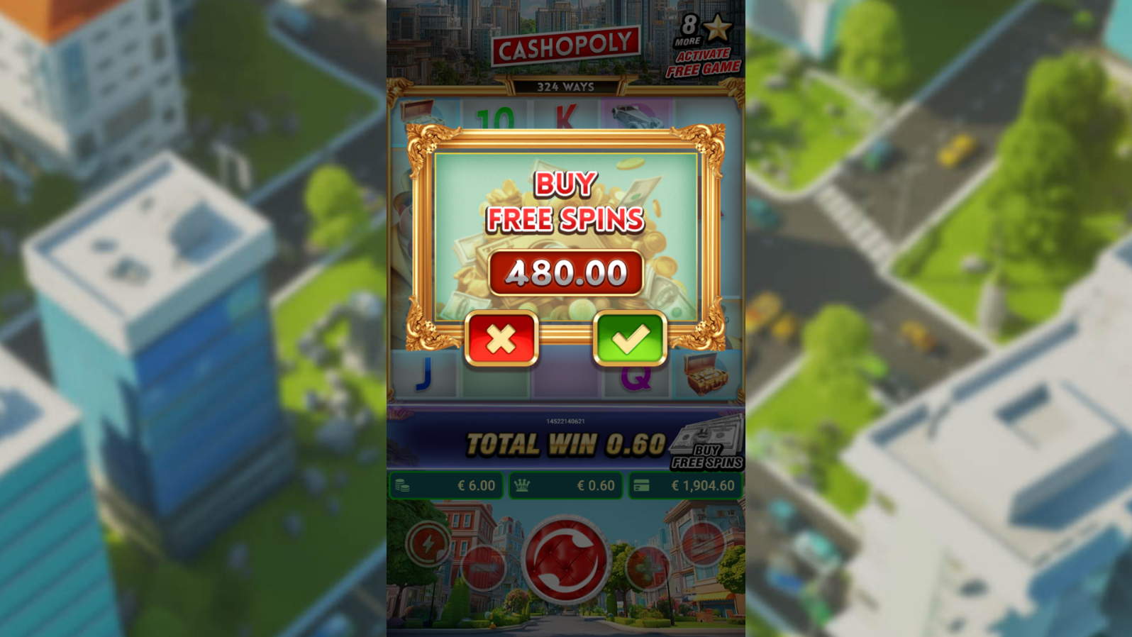 Cashopoly bonus buy menu