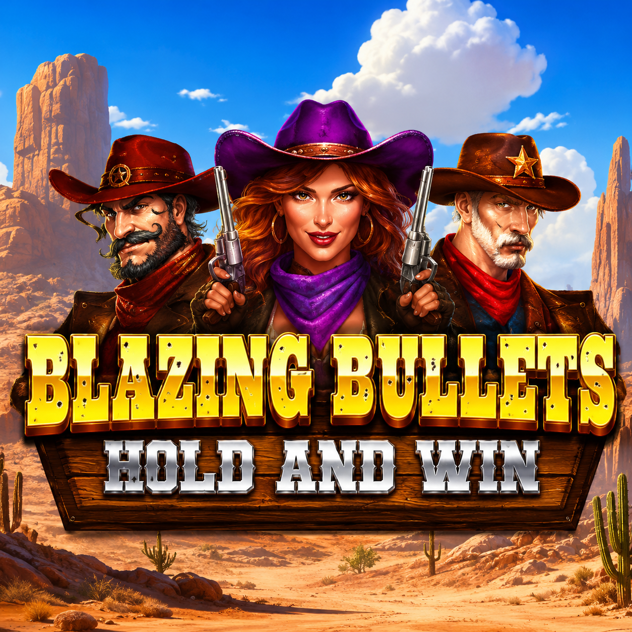 Play Blazing Bullets Hold and Win Slot Game