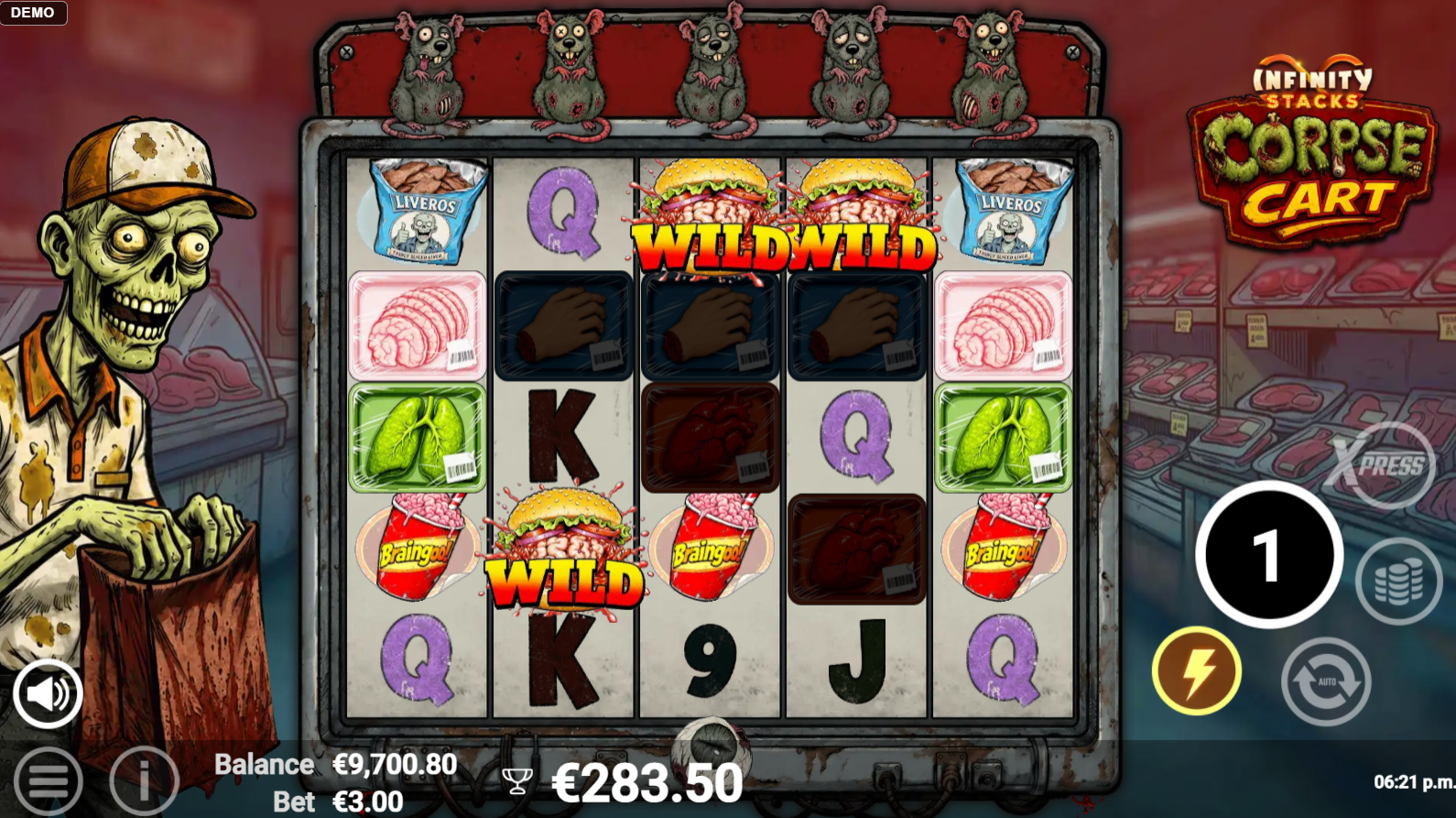 Corpse Cart free spins bonus round