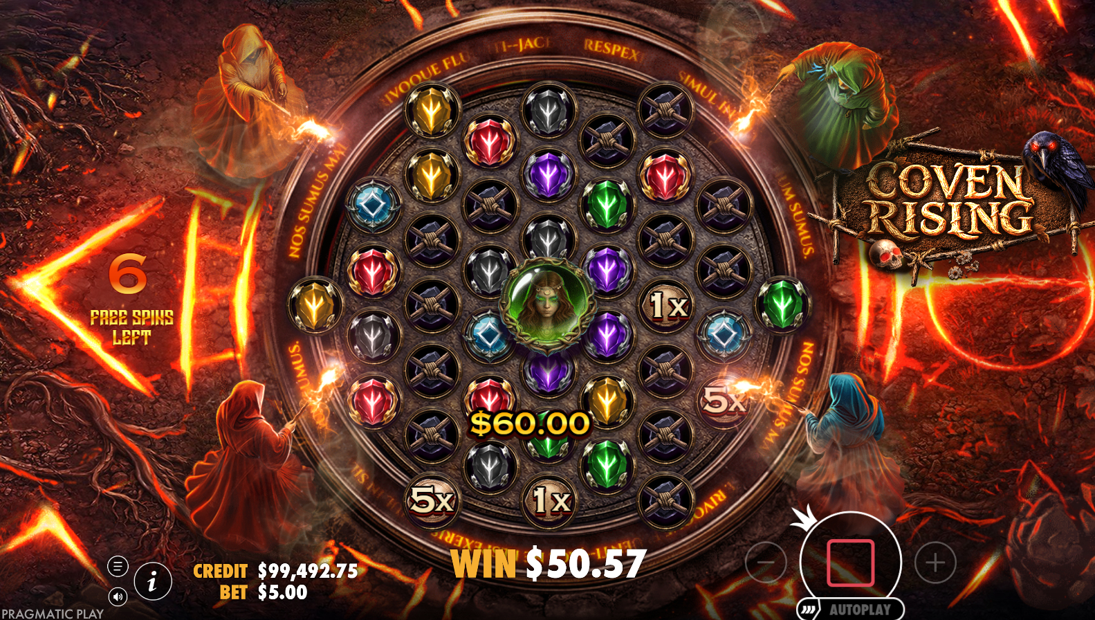 Coven Rising standard Free Spins bonus round