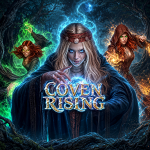Coven Rising slot game logo