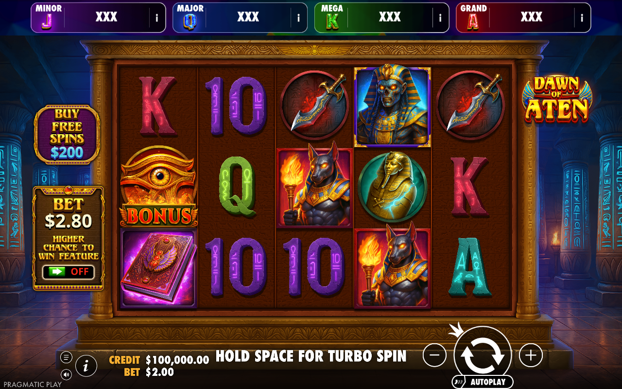 Dawn of Aten - Brasil Jackpot base game