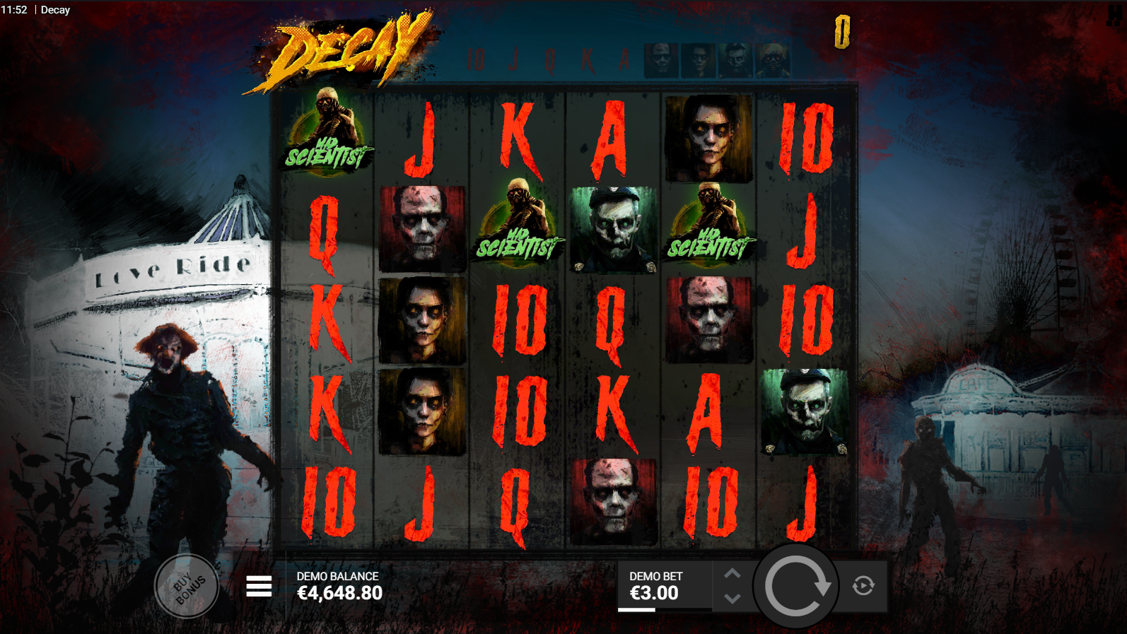 Decay scatter symbols