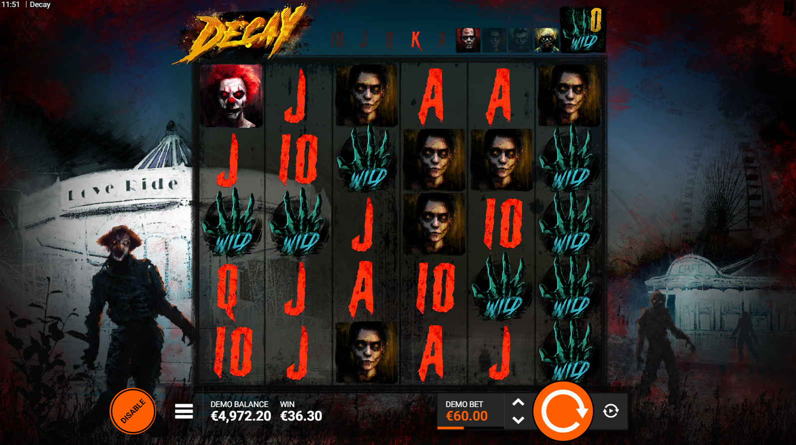 Decay Switch FeatureSpins