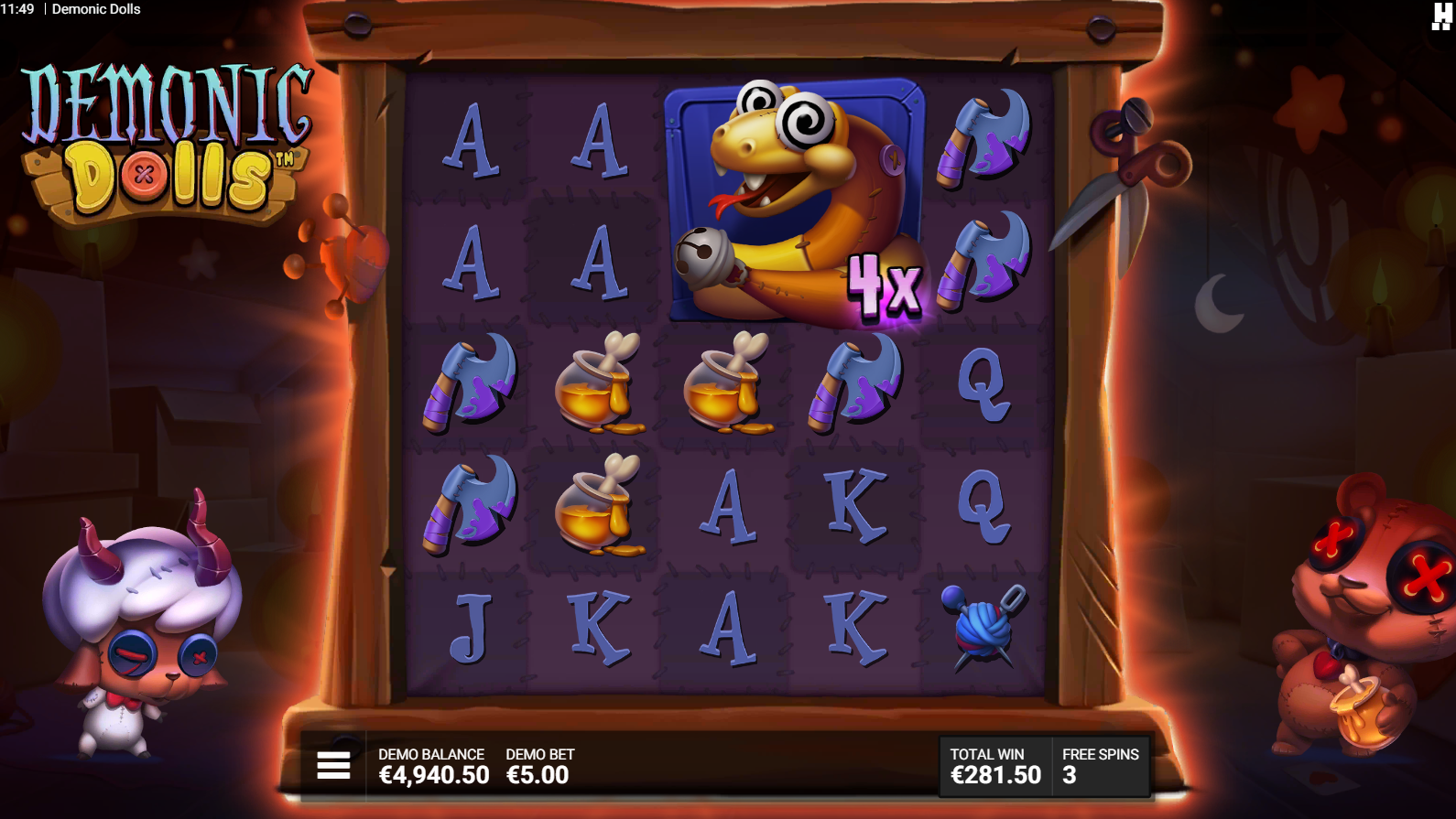 Demonic Dolls Wild Rattle Multiplier