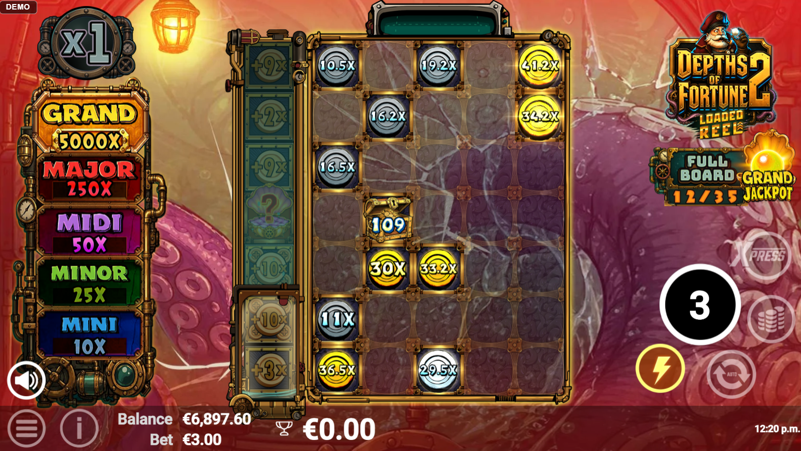Depths of Fortune 2 bonus maximum win screen