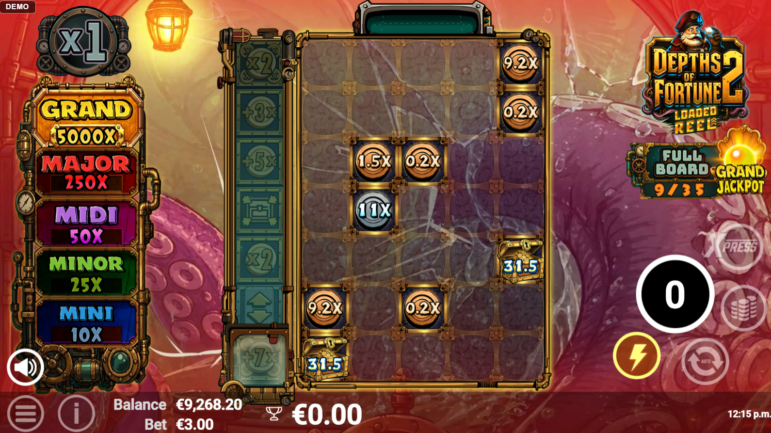Depths of Fortune 2 Hold and Win bonus round
