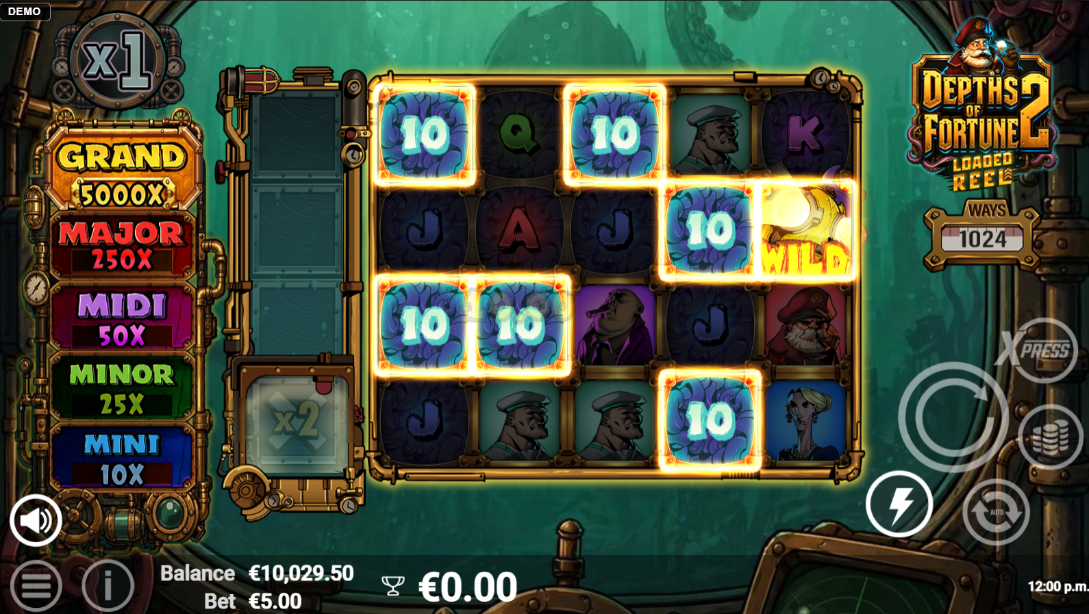 Depths of Fortune 2 wild symbols in action