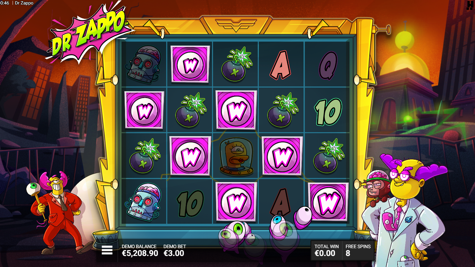 Dr Zappo Eyeconic Bonus free spins feature