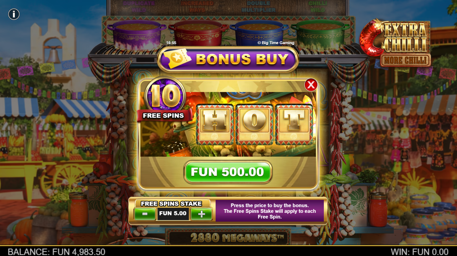 Extra Chilli More Chilli bonus buy option