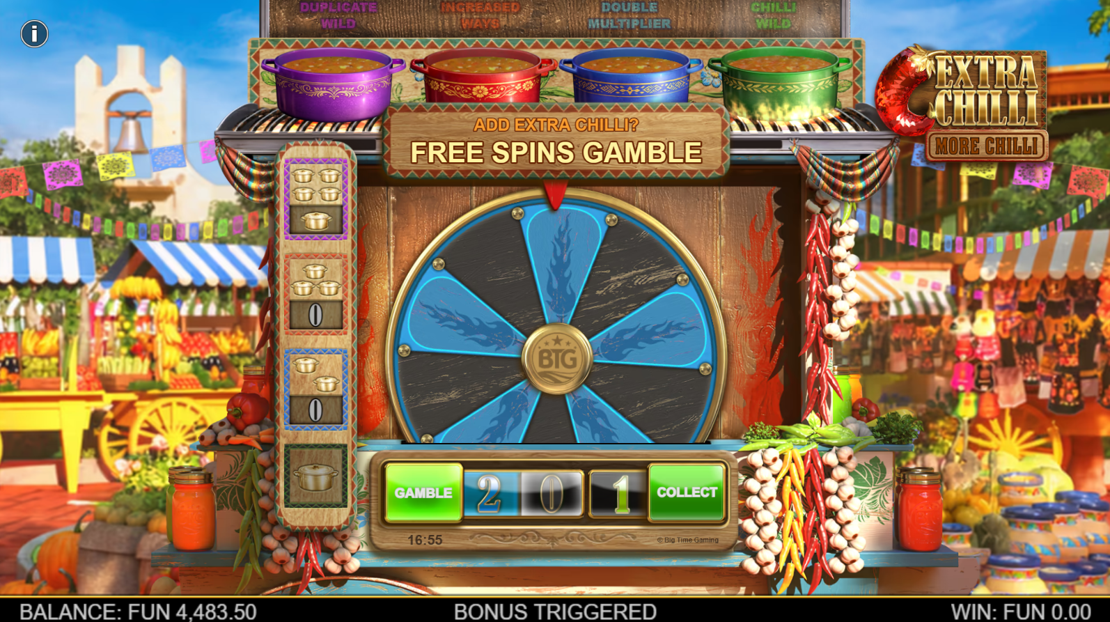 Extra Chilli More Chilli bonus gamble option