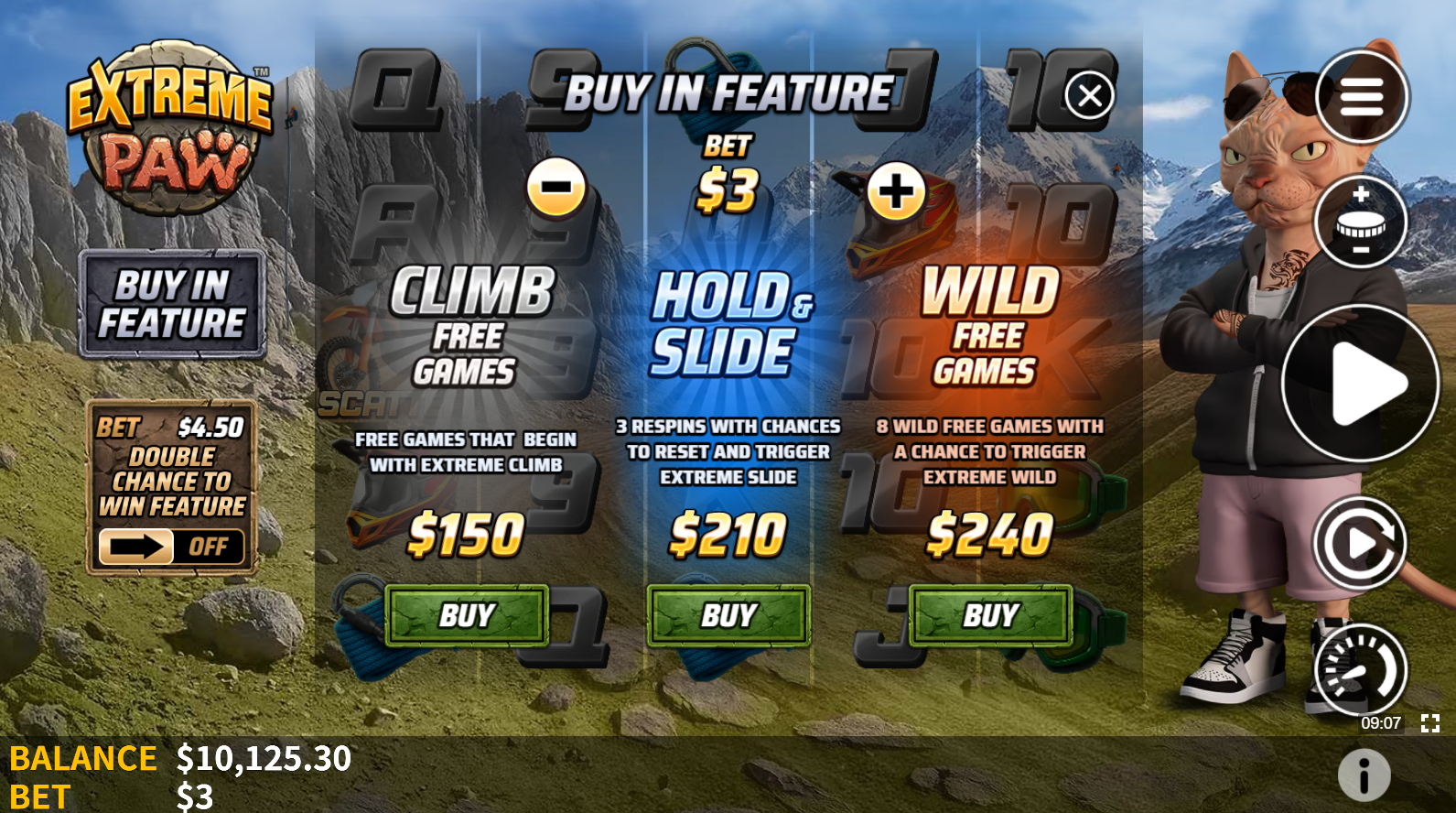 Extreme Paw Bonus Buy Options