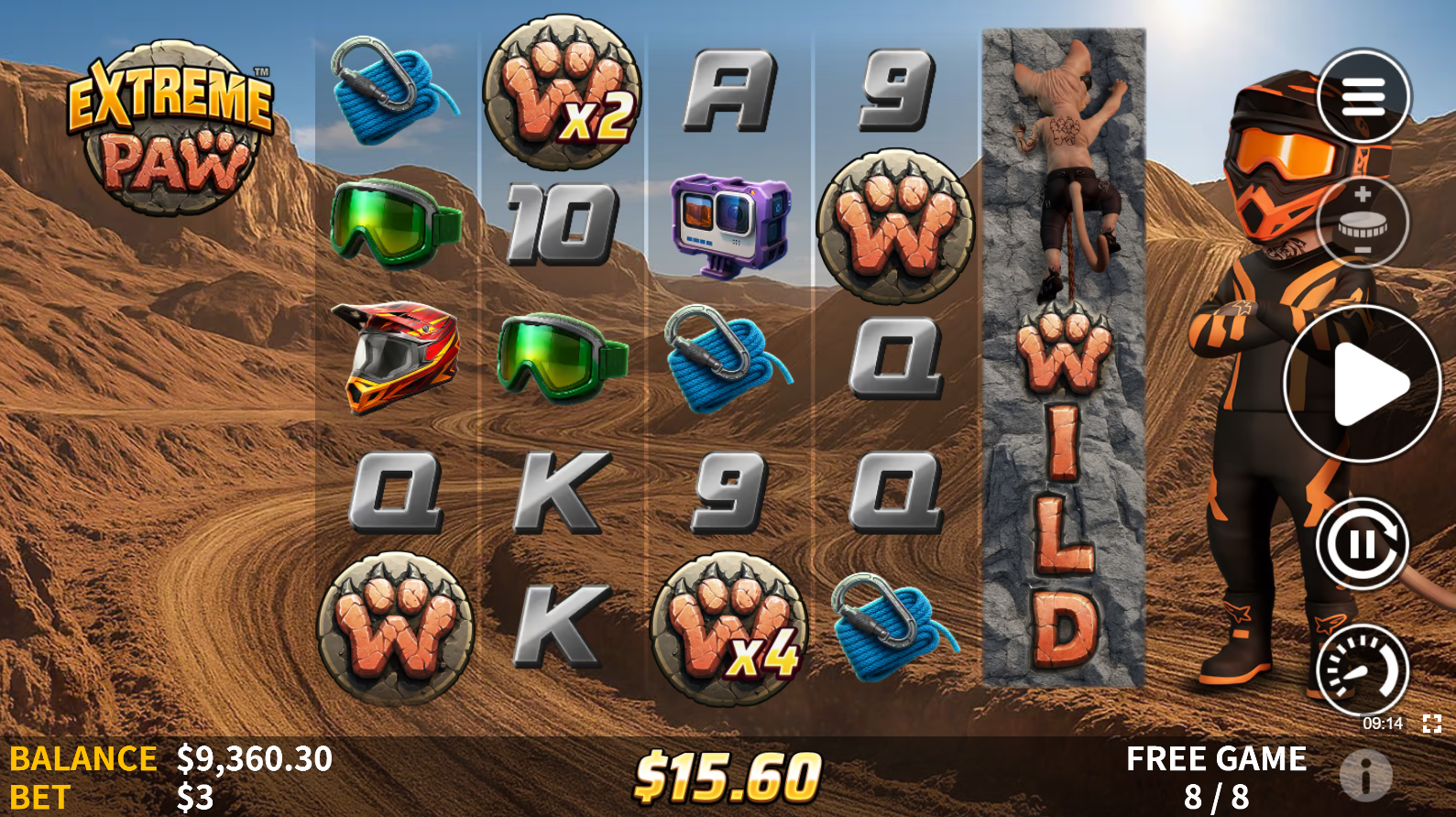 Extreme Paw Wild Free Games Bonus feature