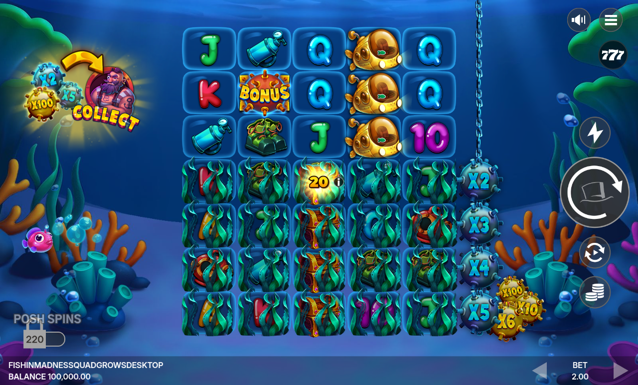 Fishin' Madness QUADGROWS base game