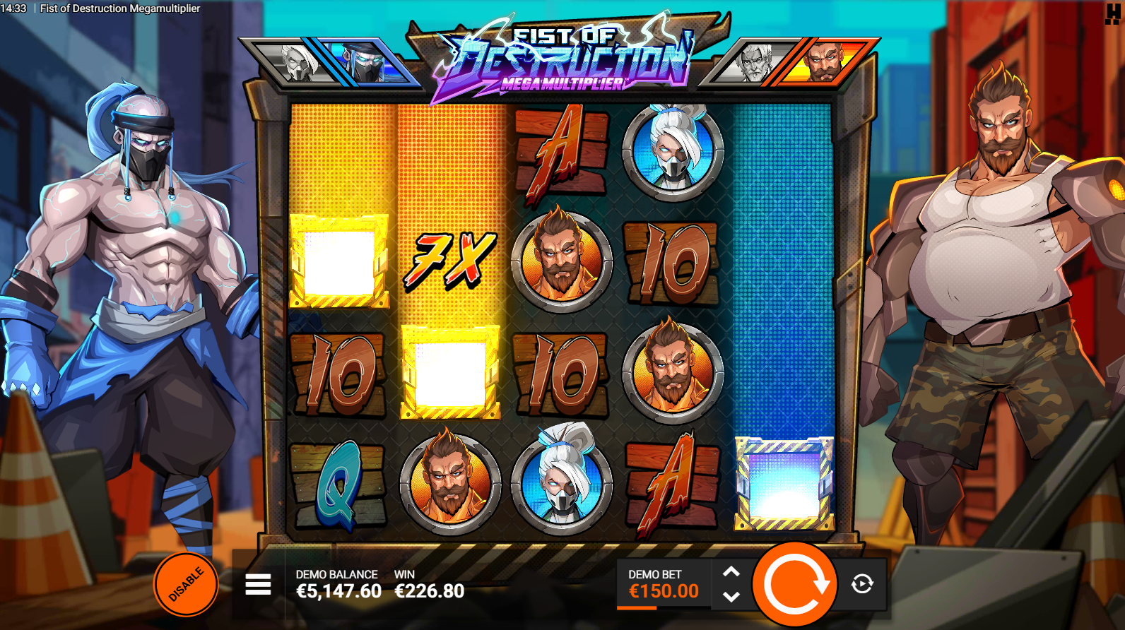 Fist of Destruction Megamultiplier Uppercut Featurespins bonus buy mode