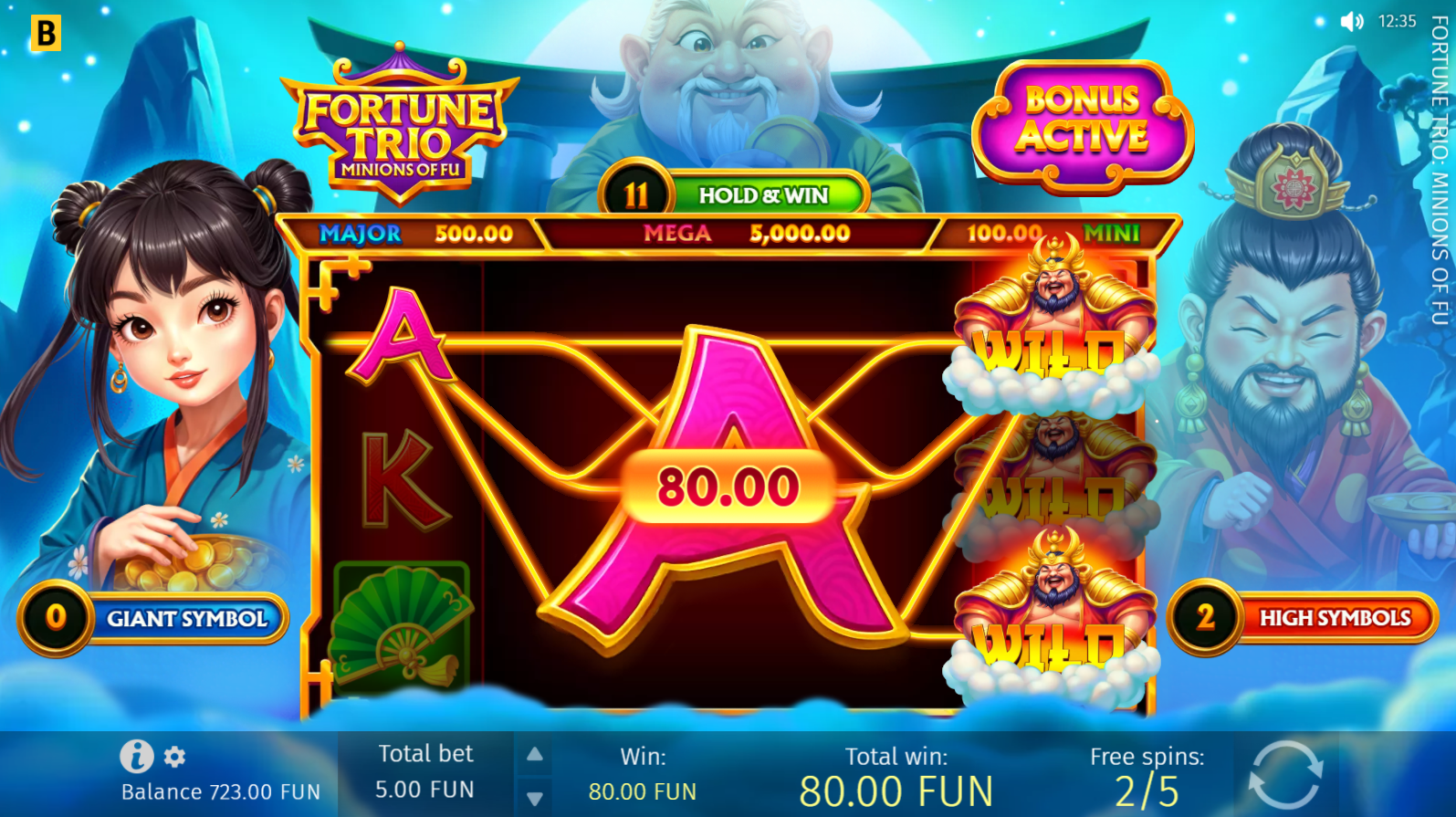Fortune Trio Minions of Fu Giant Symbols Bonus