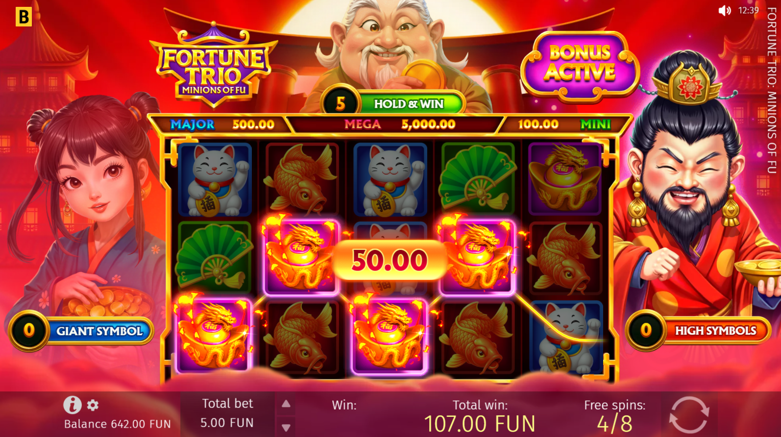 Fortune Trio Minions of Fu High Symbols Bonus