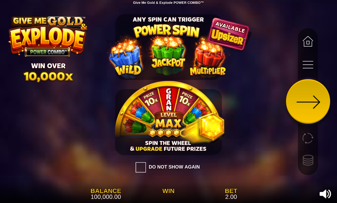 Give Me Gold & Explode POWER COMBO information screen