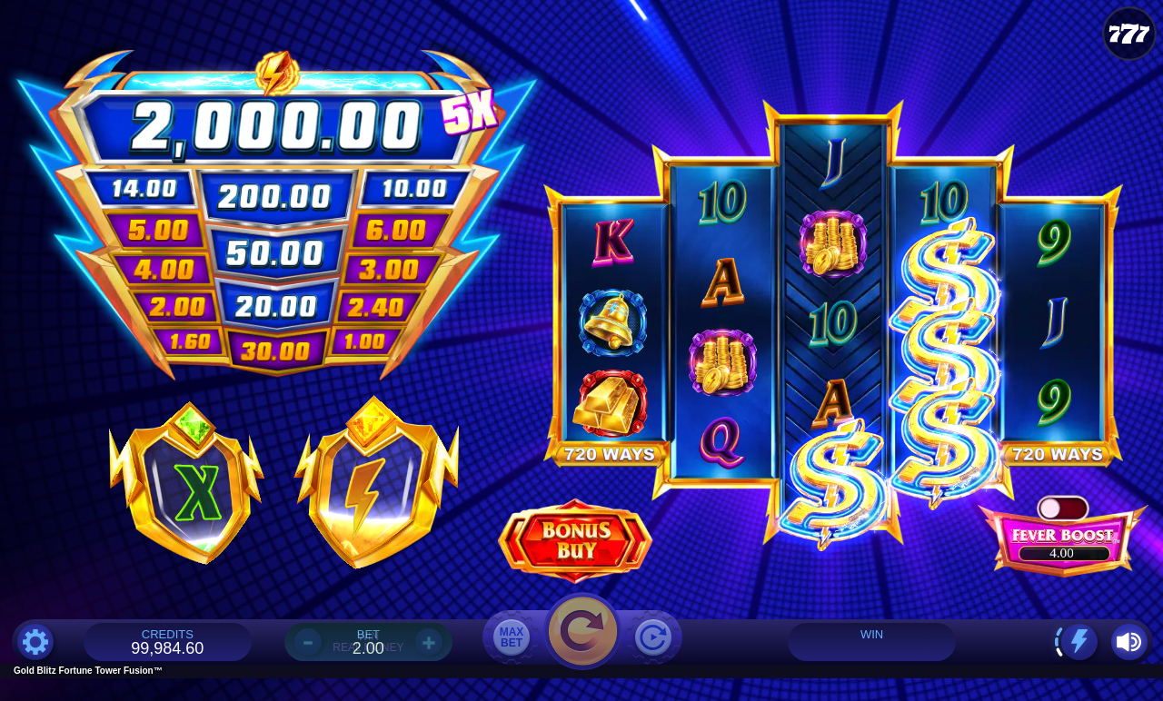 Gold Blitz Fortune Tower Fusion gameplay