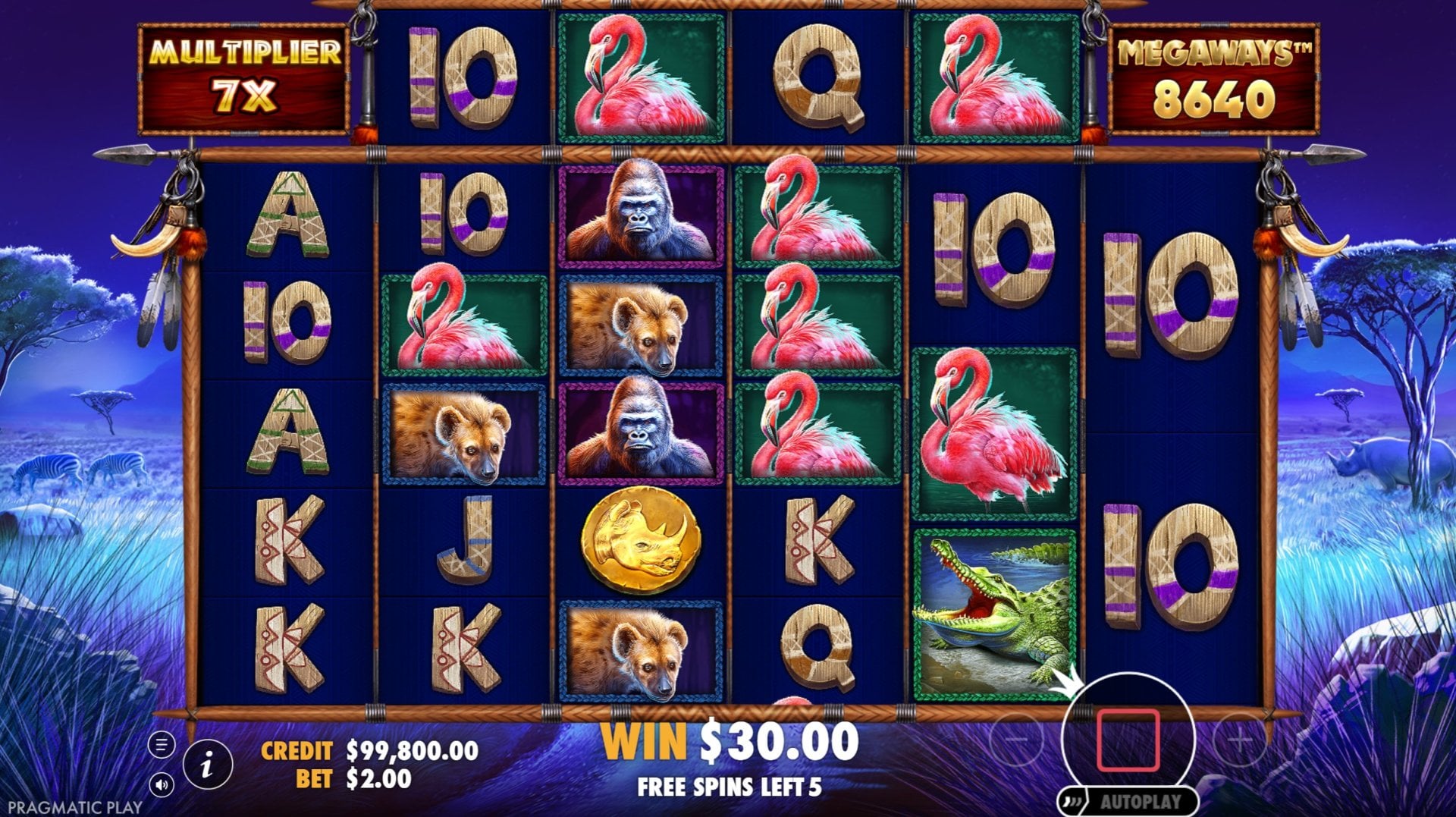 Great Rhino Megaways Bonus Game