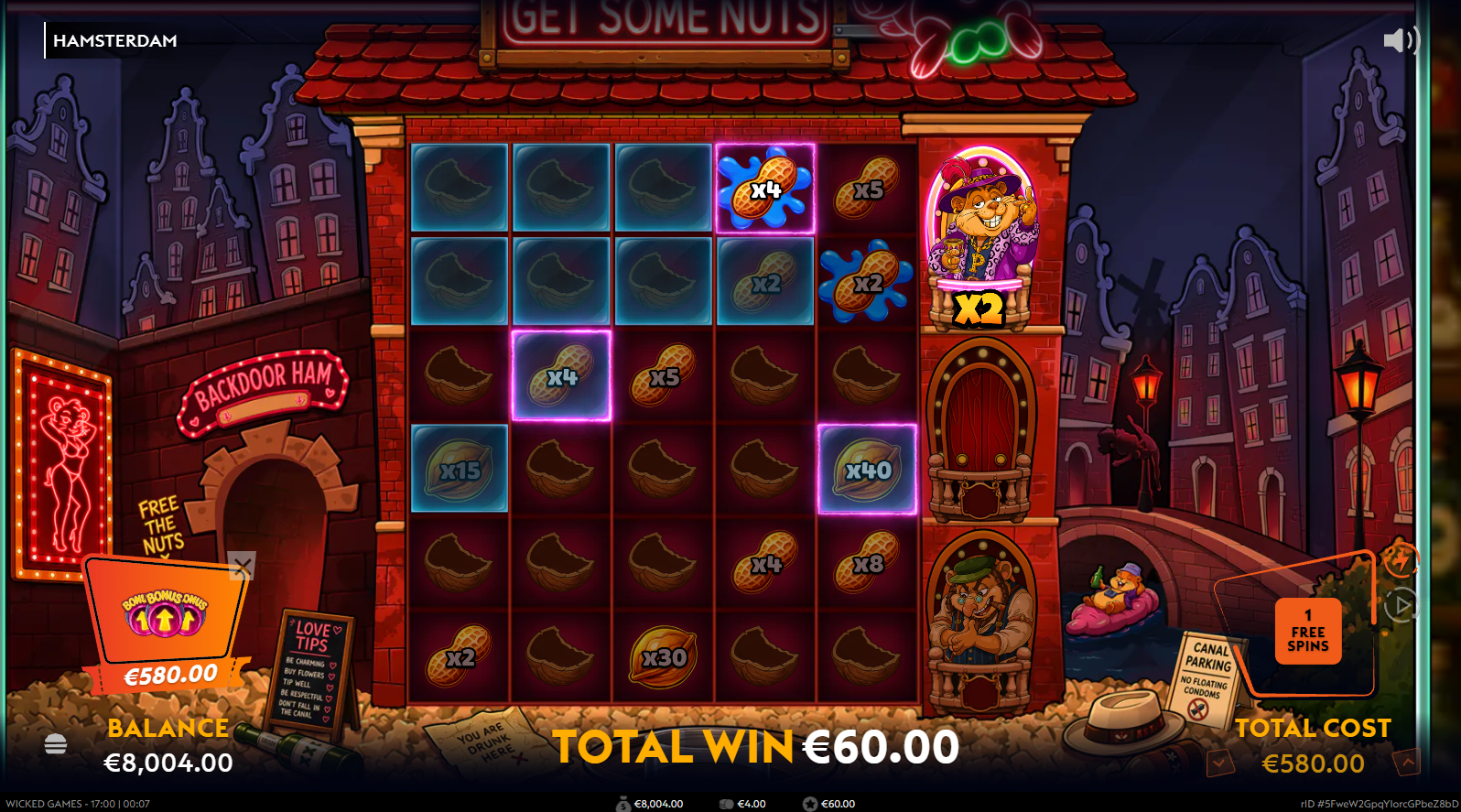 Hamsterdam Skip the Line bonus buy option screen