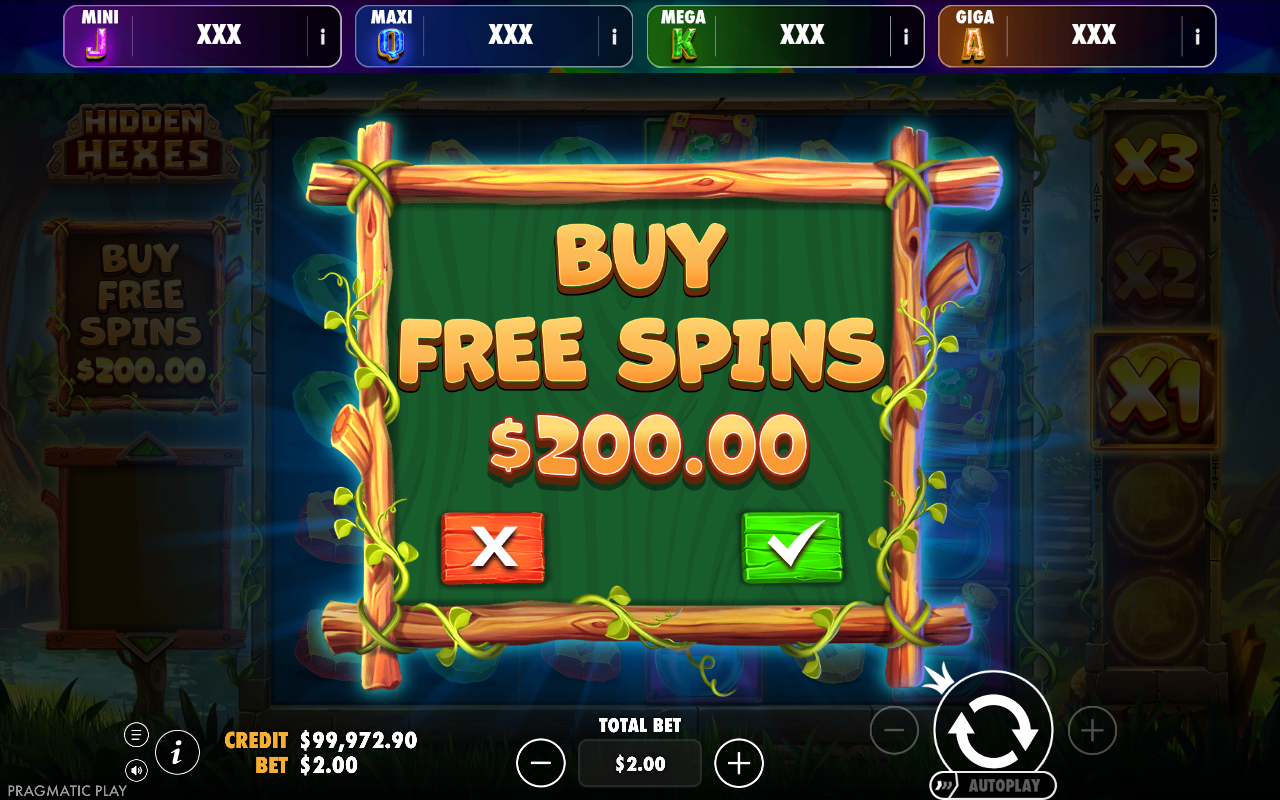 Hidden Hexes - Oranje Jackpot bonus buy