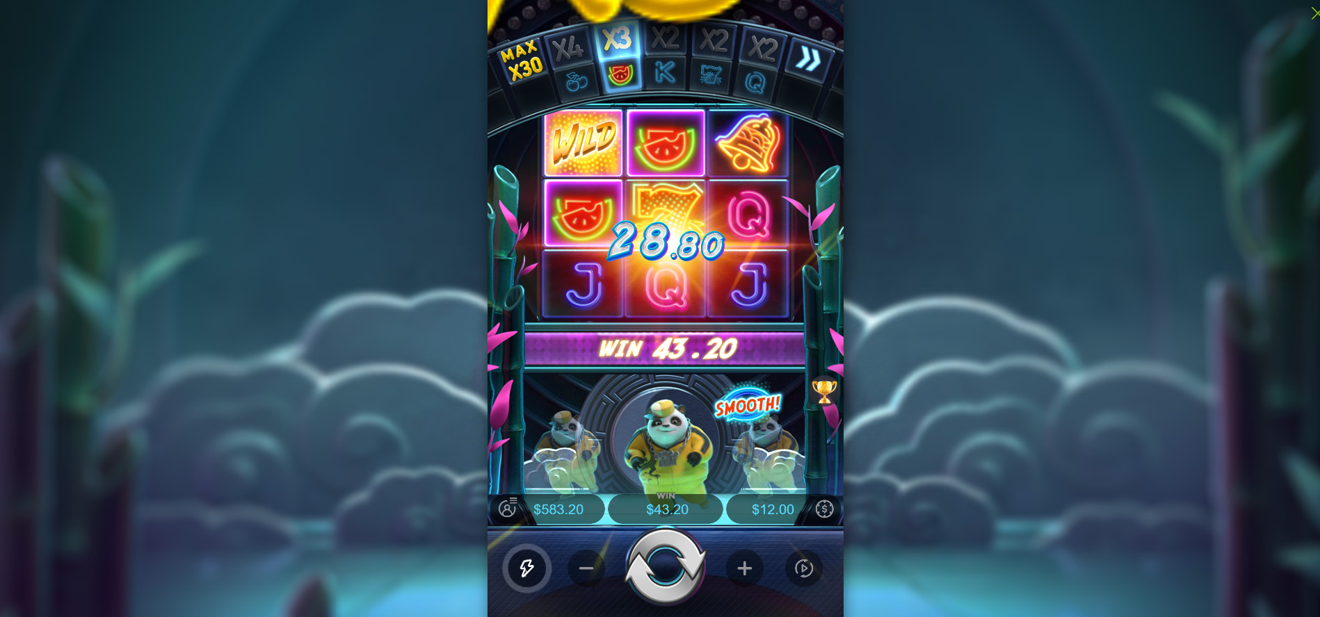 Hip Hop Panda Bonus Multiplier Reel feature