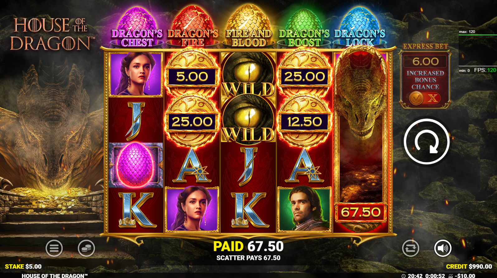 House of the Dragon slot Collector feature