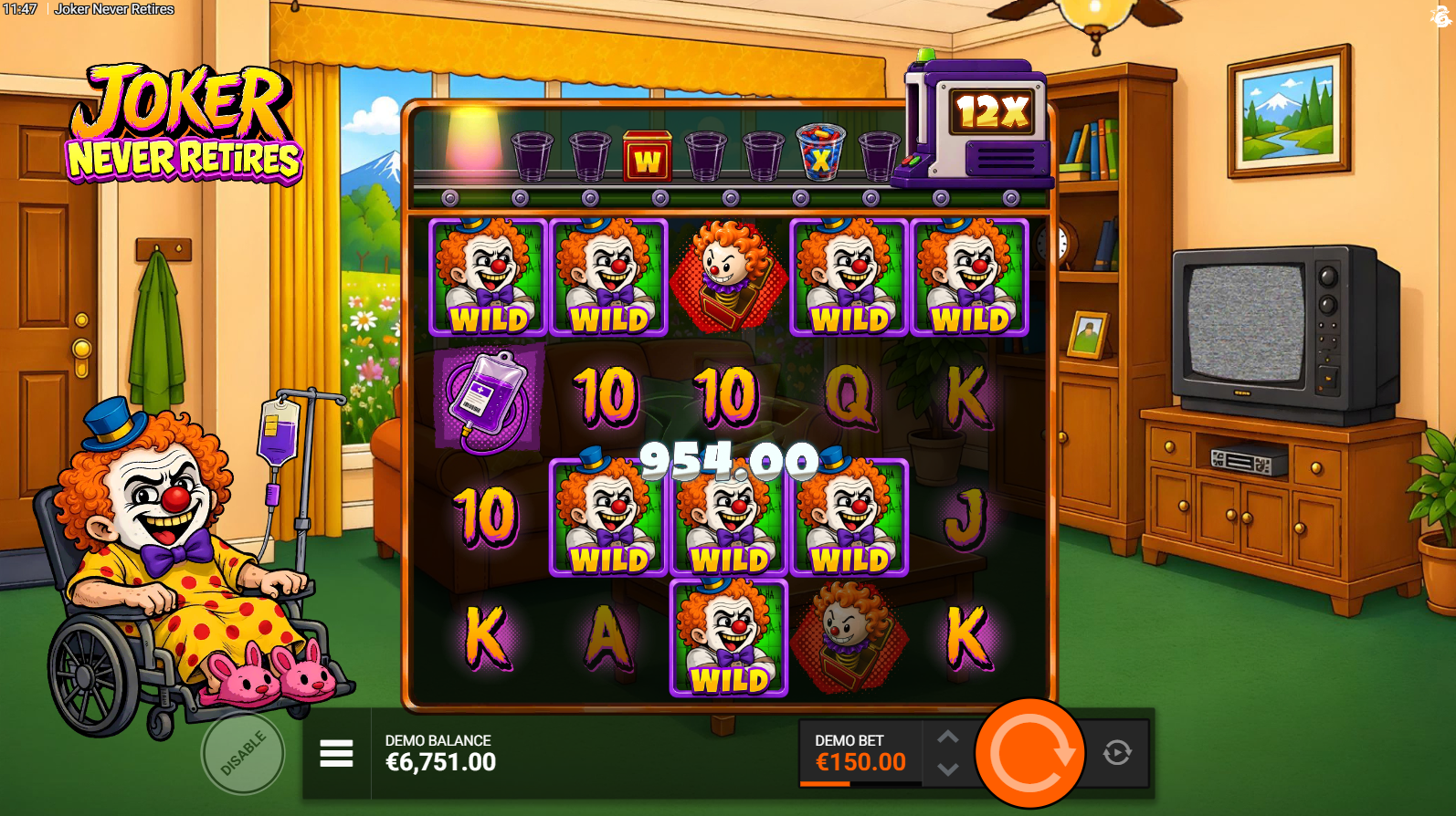Joker Never Retires Instant Kick FeatureSpins bonus buy mode