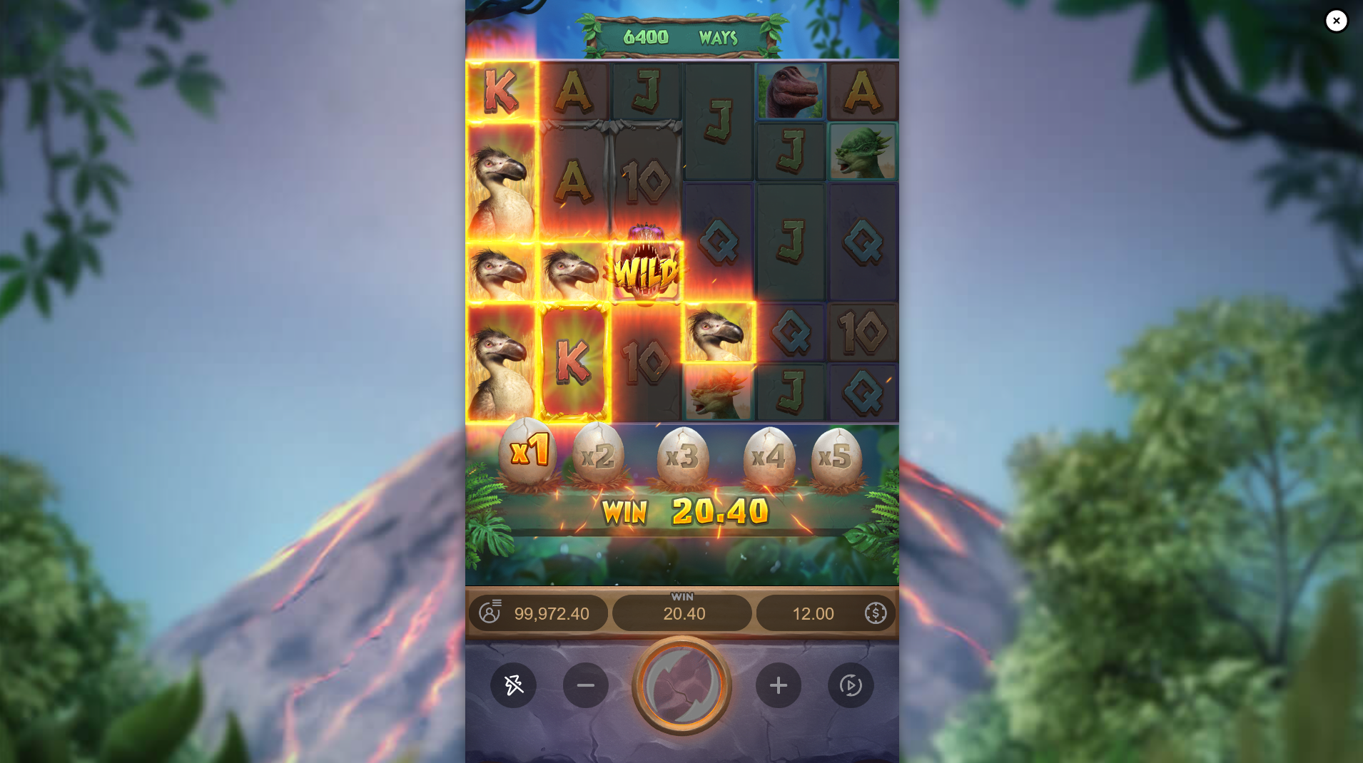 Jurassic Kingdom showing up to 46,656 ways to win displayed on the reels