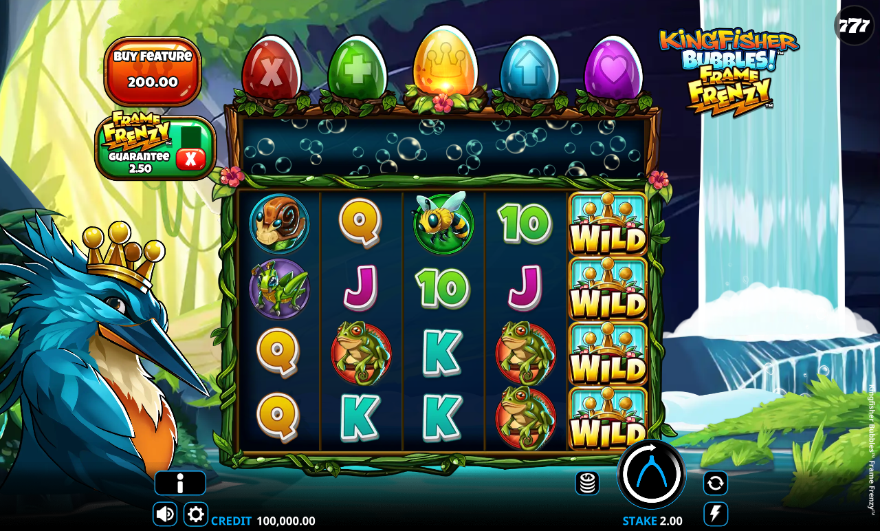 Kingfisher Bubbles Frame Frenzy base game