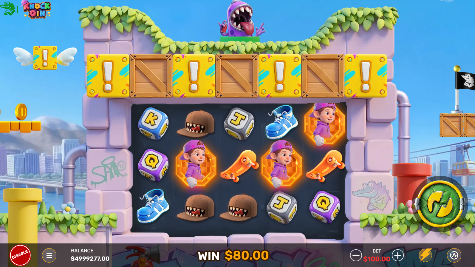 Knockoin slot Rio Spins special spin mode with Rio Wild guaranteed every spin
