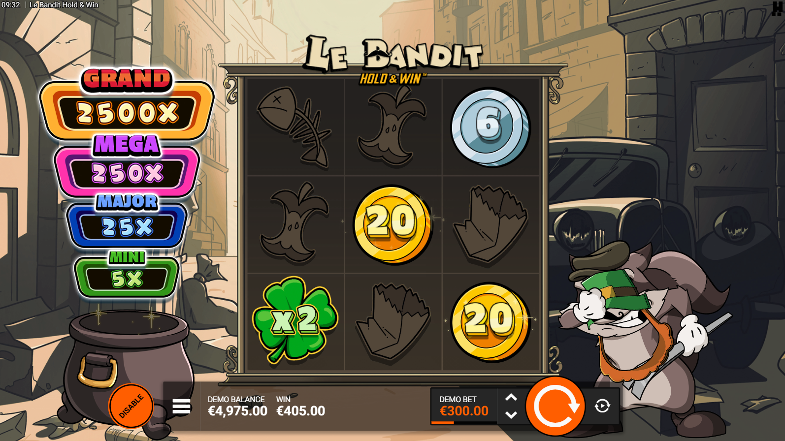 Le Bandit Hold & Win Rainbow Epic Drop Hold & Win Featurespins bonus round