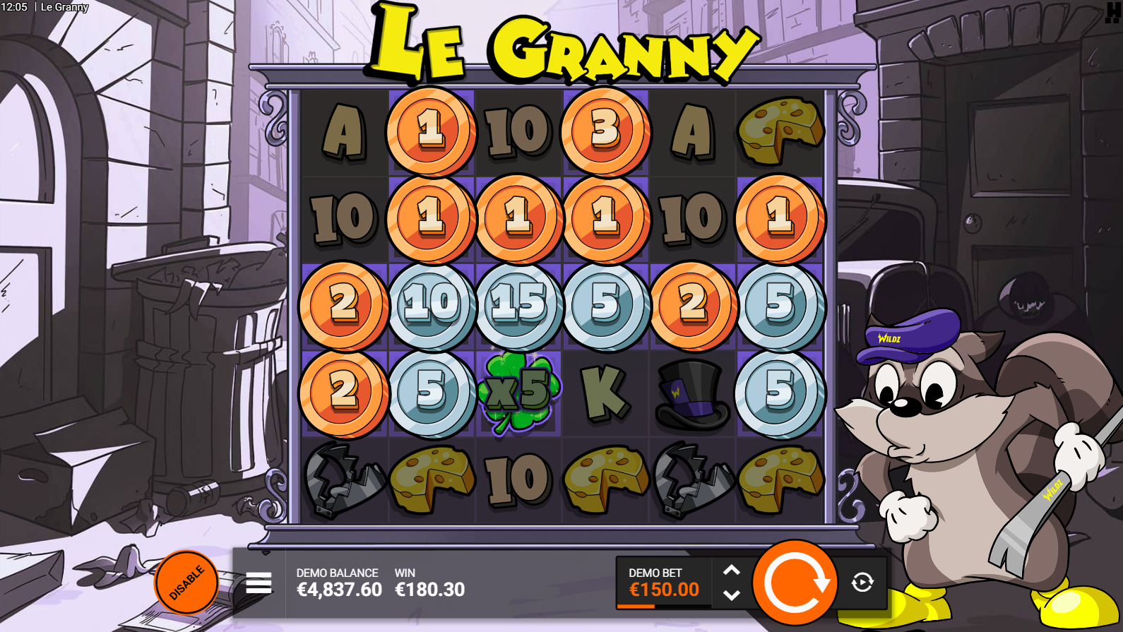 Le Granny Rainbow FeatureSpins bonus mode