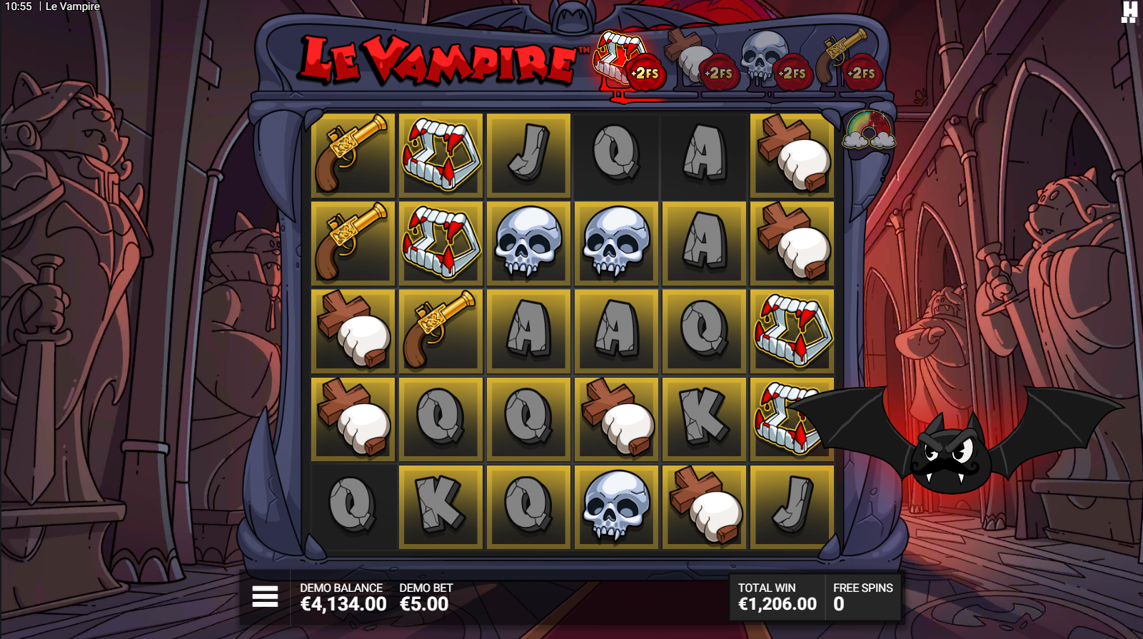 Le Vampire Love At First Bite bonus free spins