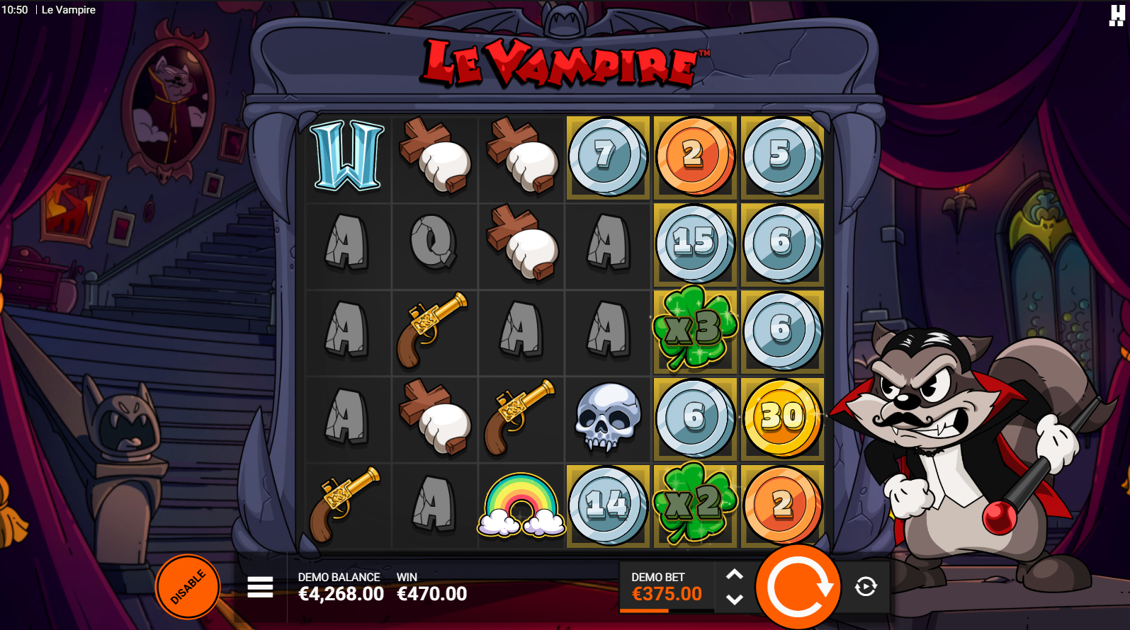 Le Vampire Rainbow Bite FeatureSpins bonus buy mode