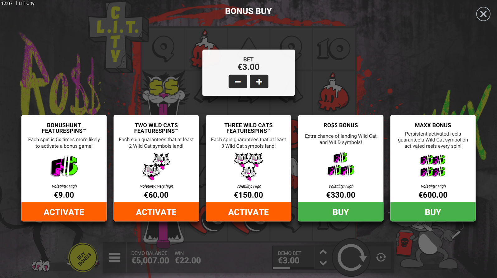 LIT City bonus buy options
