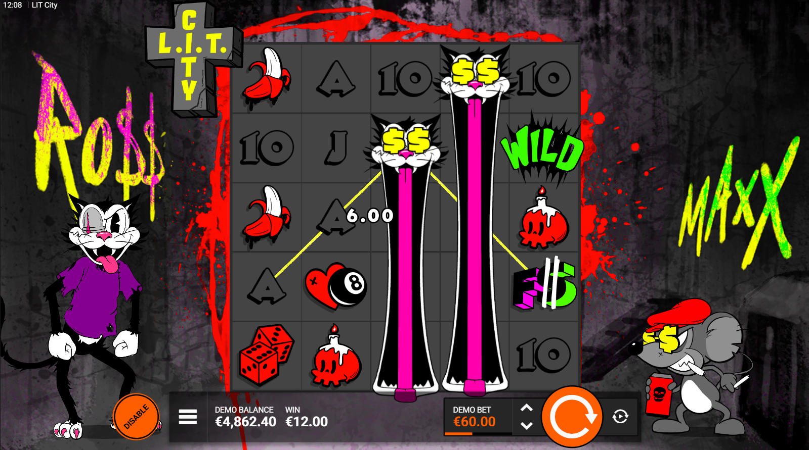 LIT City Two Wild Cats FeatureSpins