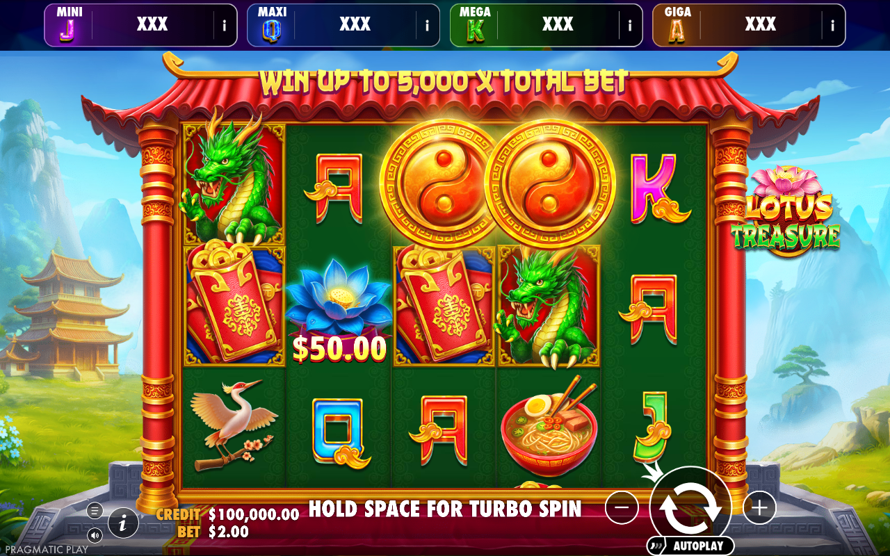 Lotus Treasure - Oranje Jackpot base game