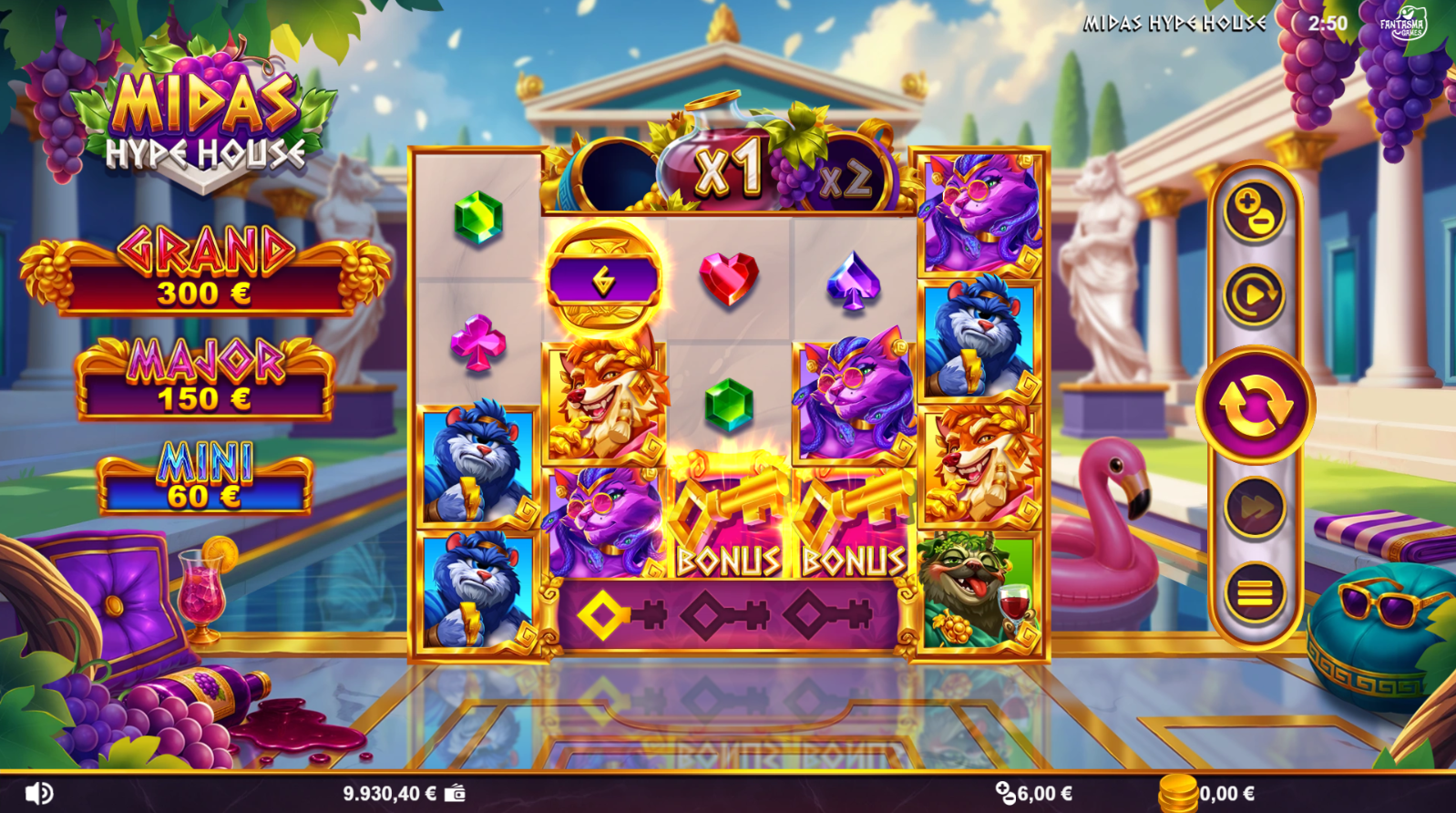 Midas Hype House key progression meter