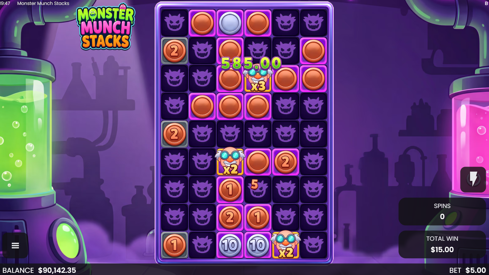Monster Munch Stacks Monster Feast Bonus free spins mode