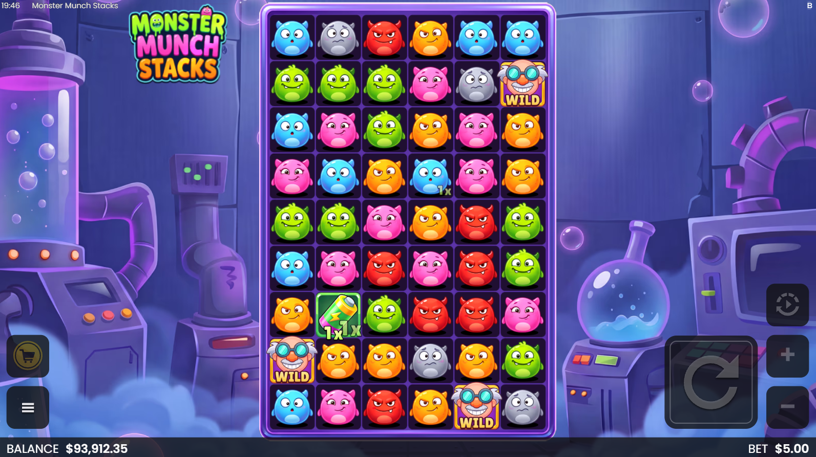 Monster Munch Stacks Wild symbols with increasing multipliers