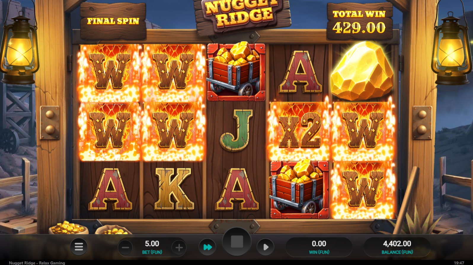 Nugget Ridge Free Spins bonus feature